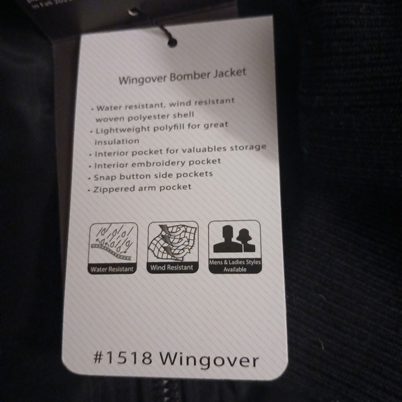 FOSSA APPAREL  BOMBER JACKET MENS 1518 Wingover Size XL.  NWT.   FL - Picture 4 of 12